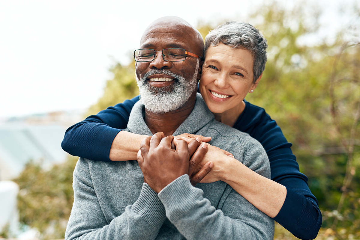 Shot of a happy senior couple enjoying quality time at the park